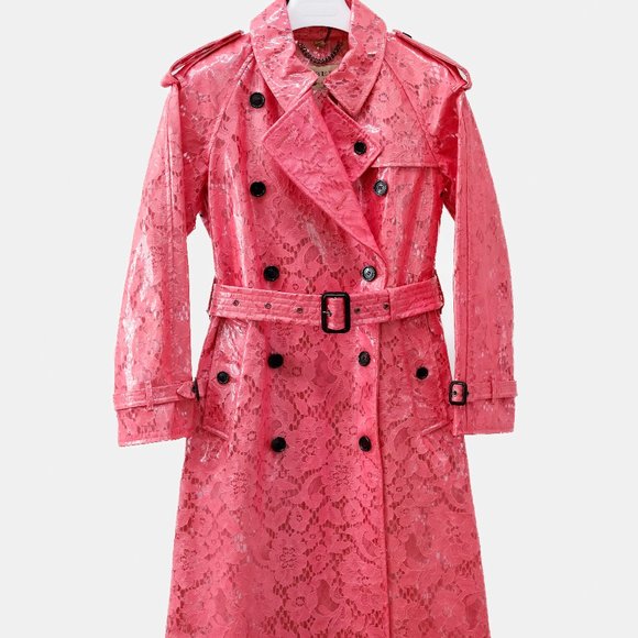 Burberry Pink Eastheath Embellished Trench Coat - Picture 2 of 16